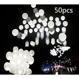 TD® Lot de 50 Pièces de Ballons LED Lumineux Blanc Décoration Espace de fête Lumineuse pour Mariage Fête et Soirée/ Blancs occasions