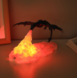 TD® 3D imprimé LED feu Dragon lampes veilleuse lumière d'ambiance pour chambre enfants chambre chambre Camping randonnée（Dragon de f