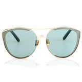 TD® Lunettes de soleil mode opticien dames verres ronds mode monture métal UV400 crème solaire lunettes de soleil polarisées accesso
