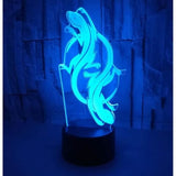 TD® Lampe optique poser décoratif tactile 7 couleurs illusion optique - modèle lézard - faible consommation câble USB ou 3 piles AAA