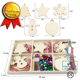 Ornements Noël créatif DIY décoration coffret cadeau Jiugongge boîte en bois Décoration de la maison Petit pendentif en copea
