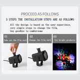 TD® LED noël flocon de neige Projection lumière Halloween carte Film modèle projecteur coloré rotatif Laser atmosphère lumière
