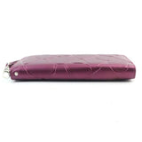 TD® Portefeuille Long en Cuir pour Femmes  Motifs Grands Galets Couleur Prune  avec une Longue Anse  Doublure en Polyester Résistant