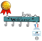 Crochet à vêtements crochet rangée crochet  dessin animé crochet mur crochet instrument rack gratuit poinçonnage bleu rangée