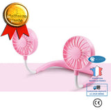 INN®  Ventilateur électrique USB Mini ventilateur suspendu au cou mains libres portable ventilateur rechargeable pour camping en