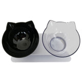 TD® Bol pour chat double bol bol pour animaux de compagnie en plastique antidérapant eau potable double bol anti-renversement