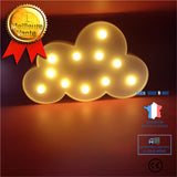 TD® Lampe de chambre nuageuse enfant nuage décoration intérieur luminaire LED forme nuage couleur blanche chambre bébé enfant LED