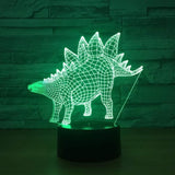 TD® Lampe optique poser décoratif tactile 7 couleurs illusion optique - modèle dinosaure - faible consommation câble USB prise secte