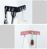Crochets de rangée d'angle noirs maison sans 6 rangées d'angle suspendus cuisine salle bain crochet d'angle multifonctionnel