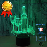 TD® LAMPE A POSER Mixte - Decoration Veilleuse 3D Touch Night Light 7 couleurs - noir Xiangsh™