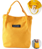 TD® Sac de pique-nique en toile de coton couleur pure/ Jaune Moutarde/ Sac Multifonctionnel portable isolé/ Sac à lunch