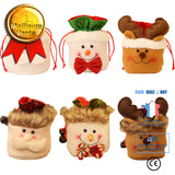 TD® Décorations de Noël sac de bonbons sac cadeau vieil homme bonhomme de neige wapiti pomme sac décoration d'arbre de Noël 6 pack