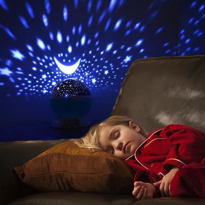 Éclairage chambre ciel étoilé - Projecteur lumière de la lune - Veilleuse  enfant