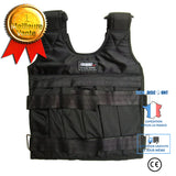 TD® Gilet lesté / Gilet d'entraînement de course / Entraînement de force et d'endurance / Poids max : 10 kg sans plomb