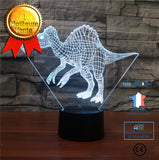 TD® Veilleuse 3D Illusion blanche Veilleuse 7 touches tactile Lumière LED YZZ81212004WH_cbas