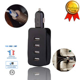 TD® chargeur de voiture allume cigare usb iphone multi usb rapide samsung multi embout telephone secteur smartphone tablette android