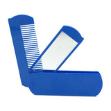 TD® Peigne Barbe Homme,Peigne à Barbe Pliable en Acier Inoxydable Portable Peigne pliable Multi - usage Couleur: bleu