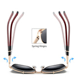 TD® Lunettes de soleil Lunettes de soleil polarisées à grande monture pour hommes Lunettes de soleil printemps bicolores