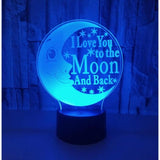 TD® Lampe optique poser décoratif tactile 7 couleurs illusion optique - modèle lunaire - faible consommation câble USB prise secteur