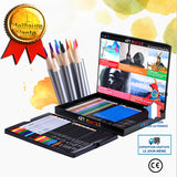 Ensemble de 60 crayons, crayons de couleur de croquis, boîte de couleur de plomb de couleur soluble dans l'eau, fournitures d