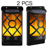 TD® LED lumière murale lumière décorative capteur de Simulation flamme lampe solaire
