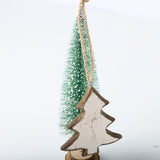 Pendentif Bois rétro country Décorations de Noël Sapin de Noël Étoile à cinq branches Décoration d'ange Pendentif artisanal 3