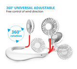INN® LAMZIEN Petit Ventilateur Cou Portable,Mini Ventilateur Serre-Nuque USB Rechargeable pour Conduite,Travail,Camping,Activités en