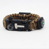 Bracelet ouvre-bouteille Bracelet d'urgence de survie tressé en corde de nylon extérieur Bracelet de bâton lumineux de bousso