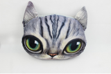 TD® Drôle 3D Cat Imprimer Coussin Coussin créatif mignon poupée en peluche cadeau HomeJoli tapis de chat.    Couleur: gris