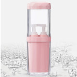 TD® Flacon de salle de bain verre porte brosse à dent tasse de lavage costume voyage affaires fournitures cristal diamant LED rose