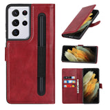 TD® Convient pour Samsung Galaxy S21Ultra coque de téléphone portable carte anti-collision coque de téléphone portable étui en cuir