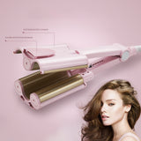 TD® Fer à friser de grand diamètre 32mm attelle d'ondulation de l'eau grand volume ménage tourmaline céramique cheveux secs perm