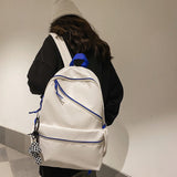 TD® Sac à dos lycée collège simple sac à dos pour ordinateur de campus universitaire de grande capacité en nylon hydrofuge scolaire