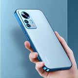 TD® Étui de téléphone portable anti-chute de galvanoplastie trou fin ultra-mince adapté au mil 12 coque souple givrée simple