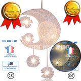 TD® Lampe moderne LED bureau chambre salon lecture lune lustre restaurant spot de lumières puissante à accrocher intérieur extérieur