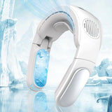 TD® Ventilateur de cou suspendu sans lames usb mini ventilateur blanc climatiseur design pliant portable extérieur réglable 3 vitess