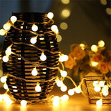 TD® Guirlande Lumineuse LED de Noël 30m 300 Boules DC31V Blanc Chaud 8 modes d'éclairage Lumières Décoratives pour Noël Nouvel an