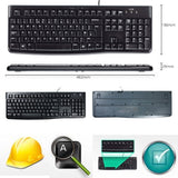 TD® Clavier Filaire QWERTY USB Pour Ordinateur de Bureau PC Clavier Anglais Silencieux Robuste Étanche Noir Bureau Travail Confortab