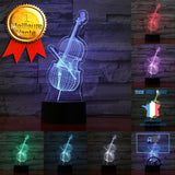 TD® Lampe optique poser décoratif tactile 7 couleurs illusion optique - modèle violon - faible consommation câble USB ou 3 piles AAA