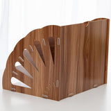 Support de stockage Support de stockage creux en forme d'éventail Les fournitures de bureau en bois organisent le support fic