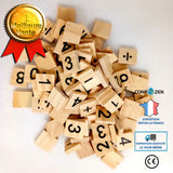 TD® Nombre Blocs En Bois 0-9 Numéros Blocs En Bois Enfants Éducation Précoce Jeu De Puzzle Copeaux De Bois 100 Puzzle Jouets Enfants