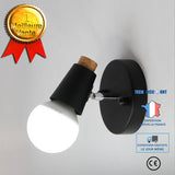 TD® E27 Applique murale interieur salle de bain, Applique murale salon, Lampe murale led moderne mode - Ampoule inclus pas [D Noir]