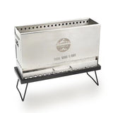 TD® Grille de barbecue en acier inoxydable pour camping en plein air Grille à charbon de bois Grille multifonctionnelle pliante port
