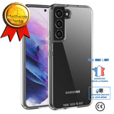 TD® Coque de téléphone transparente anti-empreintes digitales pour Samsung Galaxy S22 matériau TPU anti-poussière Texture en métal n