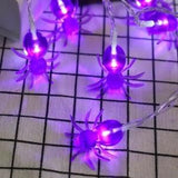 TD® Halloween violet araignée guirlande lumineuse LED 1,5 mètres