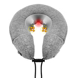 TD® Oreiller de massage cervical en forme de U rechargeable Oreiller de cou de voiture multifonctionnel Voyage portable
