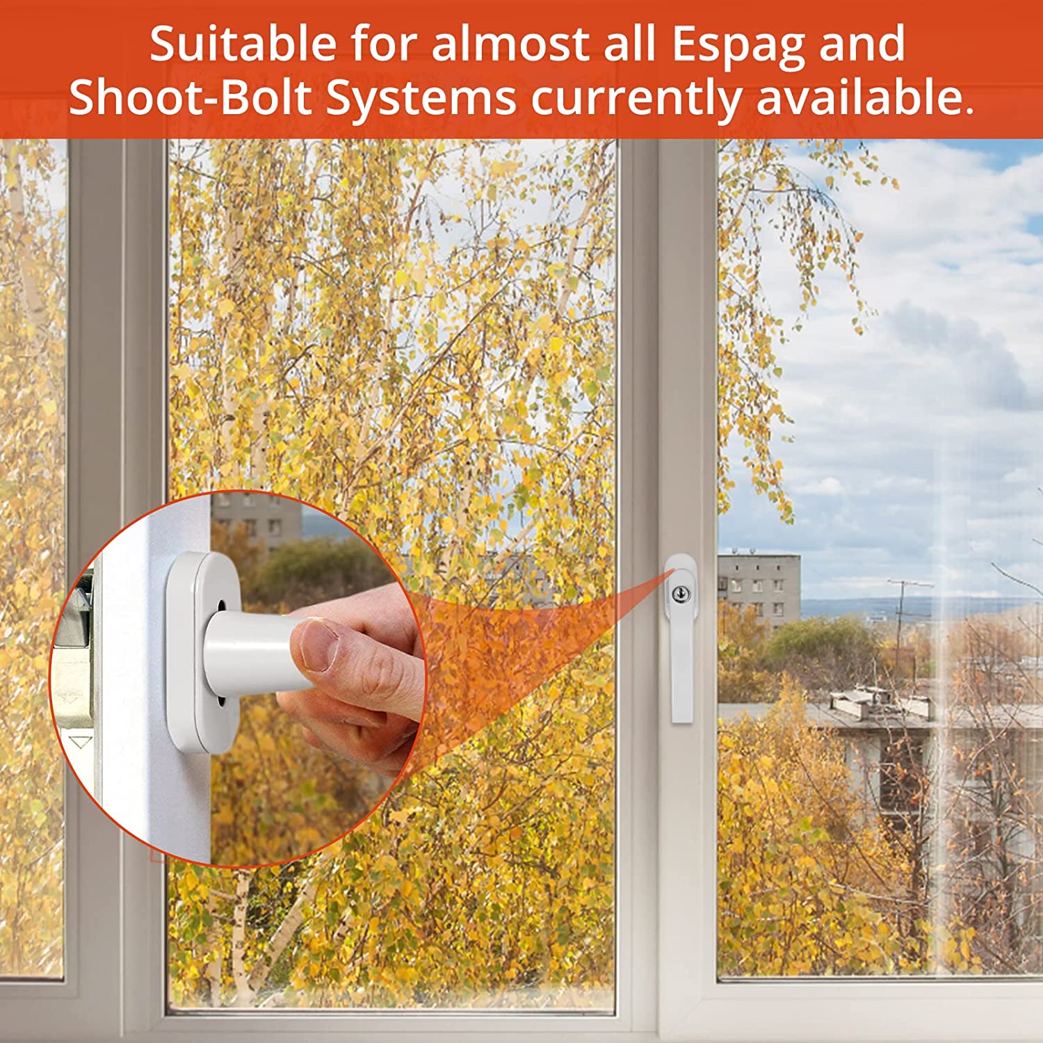 TD® Poignée de fenêtre verrouillable clés sécurité augmenté fermeture à verrou fenêtre garder maison compatibilité toutes fenêtres