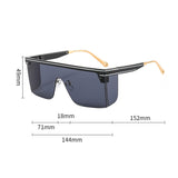 TD® Lunettes de soleil   Jante enveloppante en une seule pièce   Décoration du pare-soleil Lunettes de soleil à grande monture Unise