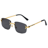 TD® L'Europe et les États-Unis coupe sans cadre printemps pieds lunettes de soleil femmes filet rouge dégradé nuances hommes