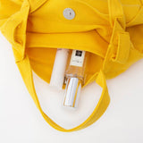 TD® Sac de pique-nique en toile de coton couleur pure/ Jaune Moutarde/ Sac Multifonctionnel portable isolé/ Sac à lunch